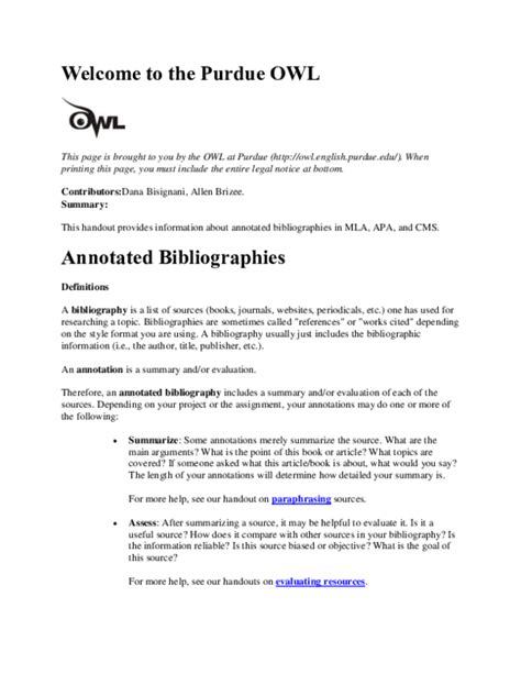 annotated bibliography purdue owl.